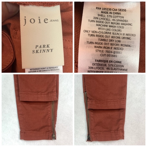 SOLD Joie Park Skinny Moto Jeans 26 x 27 - Picture 7 of 8